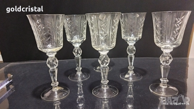 Кристални чаши за вино , снимка 8 - Антикварни и старинни предмети - 35041751