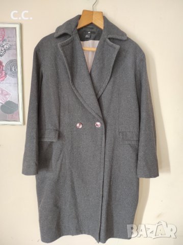 Сиво палто, oversize, размер 38, 20 лв