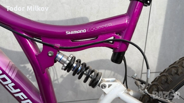 Детски велосипед Muddyfox 24 цола. Скорости Shimano, снимка 4 - Велосипеди - 54111901