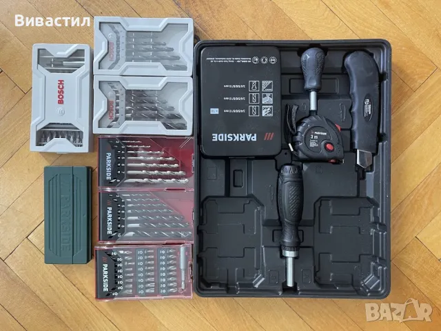 Аксесоари от машини Parkside, нови куфари,антивибрационни дръжки,предпазители шайби,бургии,шила,накр, снимка 11 - Други инструменти - 50402495