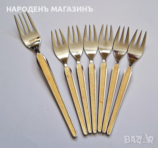LUXADOR - SOLINGEN - Немски позлатени прибори за хранене сервиз за 6 човека нож ножове вилици лъжици, снимка 11 - Други ценни предмети - 53341880