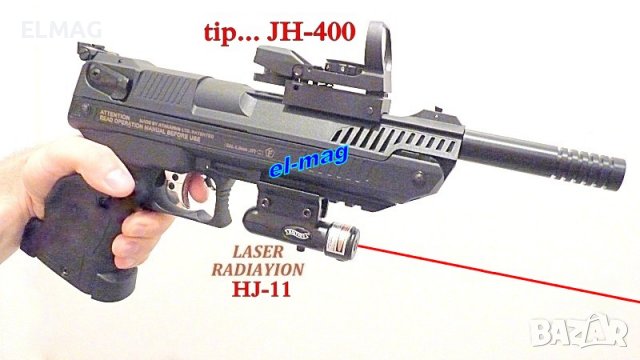 ПРИЦЕЛ -ХОЛОГРАМЕН БЪРЗОМЕРЕЦ  JH-400  с Червена и Зелена точка , снимка 4 - Оборудване и аксесоари за оръжия - 37593115