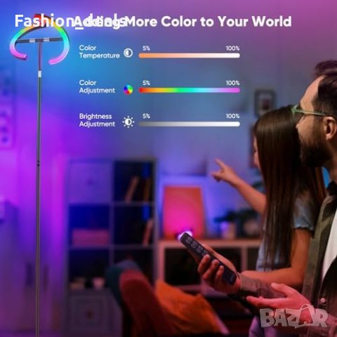 Нова Tisey Подова Лампа за Дневна с RGB и CCT LED Подарък дом осветление, снимка 2 - Лед осветление - 42746361