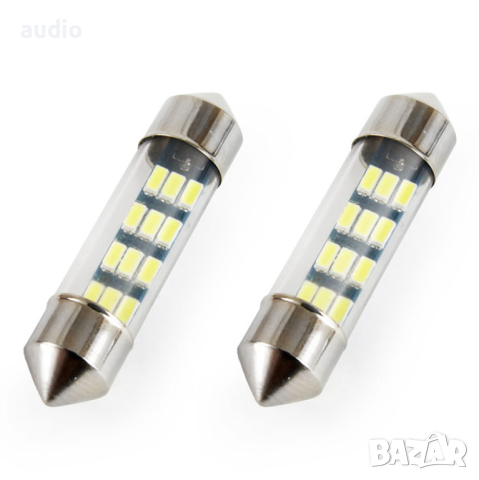 LED Диод C5W Amio 12 smd 3014 36mm, снимка 1 - Аксесоари и консумативи - 44511783