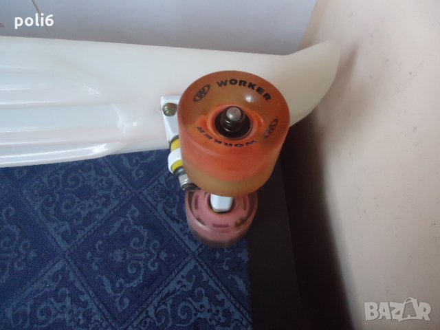 светещ в тъмното пени борд, скейтборд Worker, снимка 4 - Скейтборд, ховърборд, уейвборд - 35433526