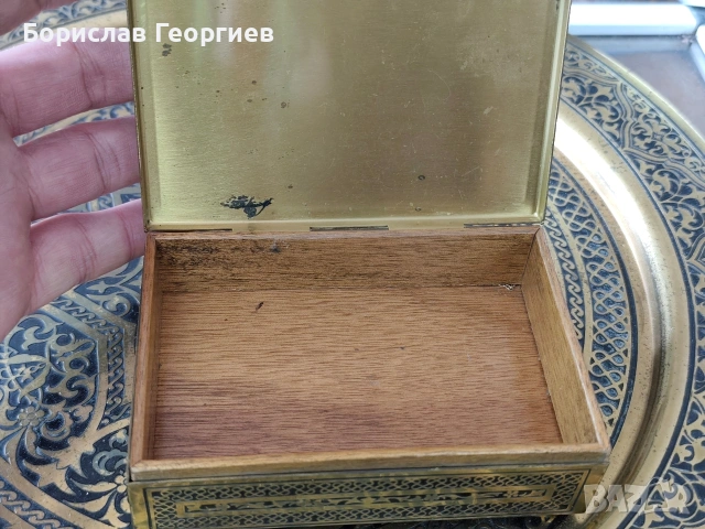 Стар месингов комплект за пушачи, снимка 6 - Антикварни и старинни предмети - 53970963