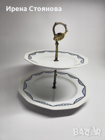 💠💠💠Classic Rose Maria Blu💠💠💠 Поднос на две нива, снимка 5 - Антикварни и старинни предмети - 53152004