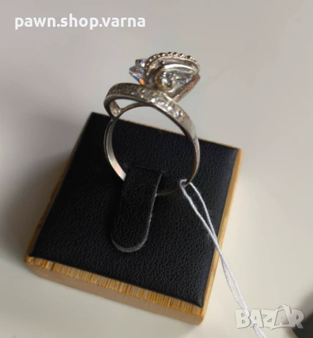 Нов сребърен пръстен 925 с фианити – 6,31 г, размер 18,5 мм, снимка 4 - Пръстени - 51408750