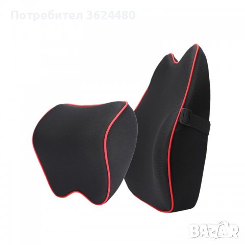 Универсална текстилна възглавница за кола за врат или кръст, снимка 2 - Аксесоари и консумативи - 39685135