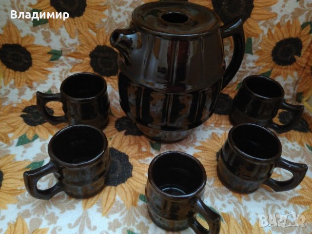 Битов сервиз за ракия, троянска керамика