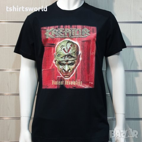 Нова мъжка тениска с дигитален печат на музикалната група Kreator (Криейтър)- Violent Revolution , снимка 10 - Тениски - 36869238