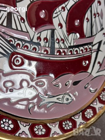 Гръцка декоративна чиния за стена ръчна изработка , снимка 5 - Декорация за дома - 35626324