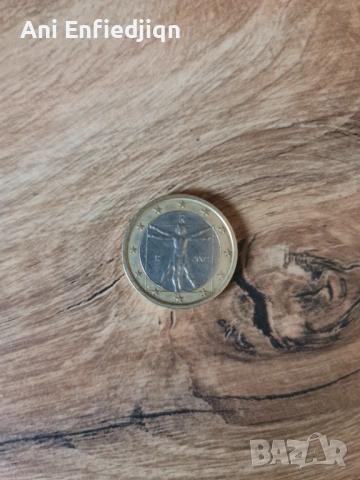 Монета 1 евро Италия