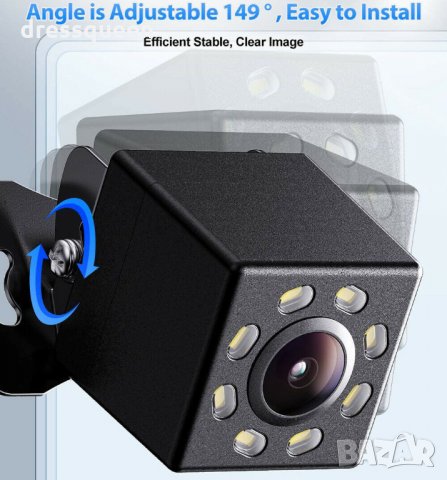 Камера с нощен режим за задно виждане с 8 LED диода, снимка 11 - Аксесоари и консумативи - 30370152