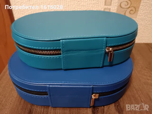 Органайзер за бижута от овална форма от изкуствена кожа с черна кадифена подплата, снимка 8 - Други - 49767777