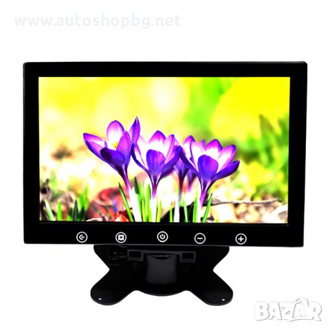Монитор TFT LCD 10.1 инчов за връзка с камера за паркиране, DVD с 2 видео входа 