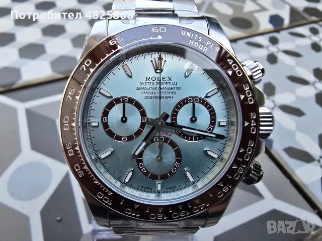Rolex Daytona 126506 VSF 1:1 Best Edition Ice Blue Dial (Weighted)., снимка 9 - Луксозни - 56136524