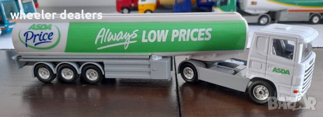 Метална количка- Камион Scania Fuel Tank ASDA 1/64, снимка 2 - Колекции - 38532783