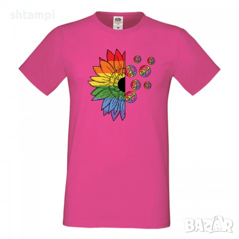 Мъжка тениска Pride Sunflower Peace multicolor Прайд,Празник.Повод,Изненада, снимка 9 - Тениски - 37105106