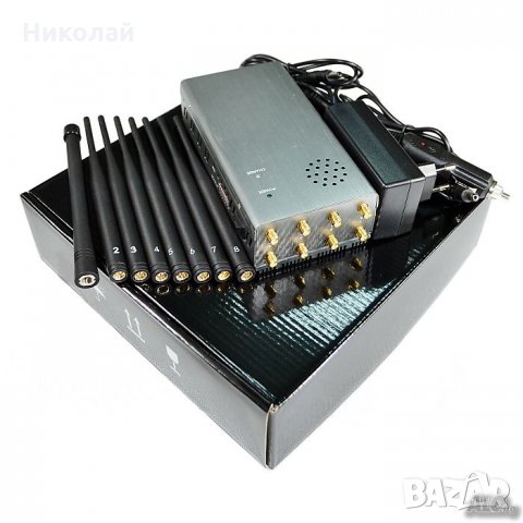 Заглушител за GSM, 2G, 3G, 4G, WiFi с 8 ант., снимка 2 - Друга електроника - 31589930