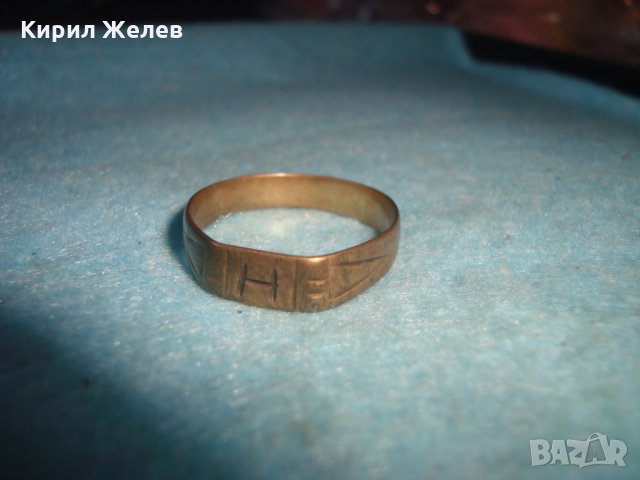 МНОГО СТАР ПАТИНИРАН БРОНЗОВ ПРЪСТЕН с МОНОГРАМ БУКВА Н РЪЧНА МАЙСТОРСКА ИЗРАБОТКА за КОЛЕКЦИЯ 72121