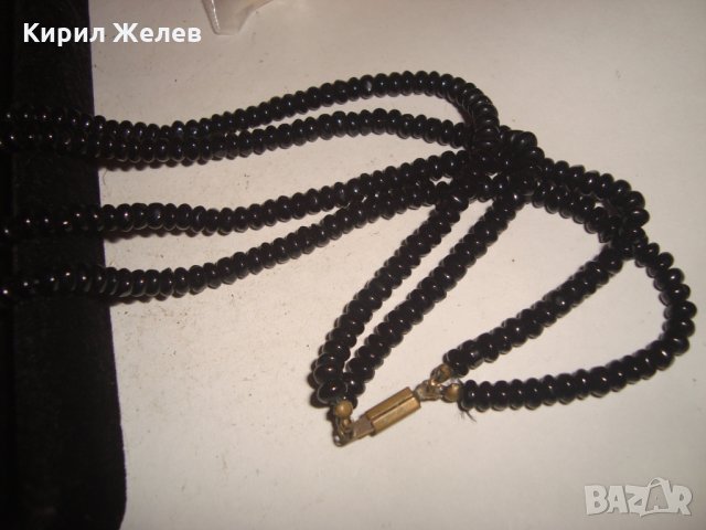 ТЪМЕН ОПУШЕН КРИСТАЛ РЕТРО АРТ СТИЛНО КОЛИЕ 18983, снимка 5 - Колиета, медальони, синджири - 31450936