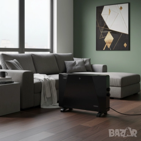 Конвекторен отоплител Rosberg – 2500W, 3 степени, защита от прегряване (бял или черен), снимка 4 - Друга електроника - 51852239