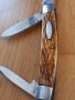 Джобен нож с рогови чирени , снимка 2