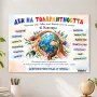 7128 Табло Ден на толерантността – 16 ноември за училище и детска градина, А3, ламинирано, снимка 1