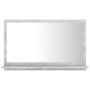 vidaXL Огледало за баня, бетонно сиво, 60x10,5x37 см, ПДЧ（SKU:804566, снимка 1 - Огледала - 44566029