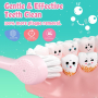 Seago Kids Детска електрическа четка за зъби, акумулаторна, с магнитно зареждане, розова, снимка 6
