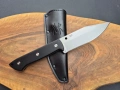 Фиксиран нож Spyderco Province FB45GP,фултанг с кожена кания, снимка 2