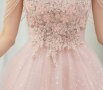 Розова бална рокля с цветя, снимка 1 - Рокли - 44252885