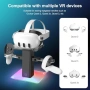 Нова Зареждаща стойка за Meta Quest 3S 3 2 Pro с LED RGB VR док станция, снимка 2