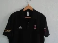 AC Milan Adidas 2XL памучна оригинална поло черна тениска Милан Supporters XXL , снимка 4