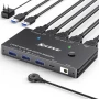 8K@60Hz HDMI KVM превключвател 2 компютъра 1 монитор, 3 х USB 3.0, снимка 1