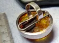 ВЕЛИКОЛЕПЕН СРЕБЪРЕН ПРЪСТЕН СРЕБРО ВИСОКА ПРОБА с ОГРОМЕН БАЛТИЙСКИ 100% НАТУРАЛЕН КЕХЛИБАР 42000, снимка 5