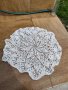 Голяма покривка за кръгла маса плетена на една кука+подаръци!, снимка 8