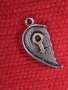 СРЕБЪРЕН ЛЮБОВЕН МЕДАЛЬОН ПОЛОВИНКА - СЪРЧИЦЕ СРЕБРО 900 със ЗНАК СИМВОЛ за МЪЖ 25806 , снимка 3