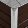 vidaXL Градинска висока леха кафява 320x80x45 см поцинкована стомана, снимка 6