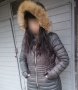 дълго пухено яке парка  PEUTEREY DARA с качулка с козина , снимка 7