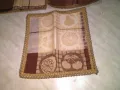 Кафяви покривки 3 броя нови 25х25см, снимка 2