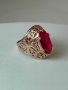 Руски златен пръстен с рубин 1, снимка 4