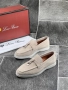 Loro Piana Мъжки Тъмно Бежови Обувки Естествена Кожа Лоро Пиана Код E832, снимка 1