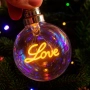 Коледна Led декоративна крушка с фигура елха/Love, снимка 1