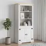 vidaXL Бюфет, мексикански бор, стил Корона, бял, 80x40x170 cм, снимка 3