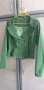 Дамско, зелено сако, плюш, размер S, снимка 2
