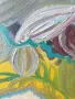 Anita Nilson 61х51см наивизъм/шведска абстрактна картина масло върху платно/женски портрет, снимка 4
