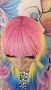 👑 💗Дълга Изумително Красива Дизайнерска Цвят Градиент Дъга Перука с Бретон КОД : 9177💗 👑 💋 , снимка 4