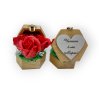 Дървена кутийка със сапунени рози и гравиран надпис